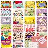 Only Zest 24 PCS Thinking of You Thank You Cards - 5x7 with Envelopes, 34 Stickers Included (Parent)