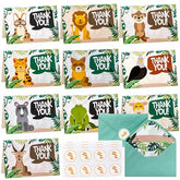 Only Zest 50 PCS Thank You Cards - 4x6 with Envelopes, 60 Stickers Included (Parent)