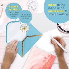 Only Zest 50 PCS Wedding Thank You Cards - 4x6 with Envelopes, 60 Stickers Included (Parent)
