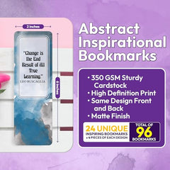 96 PCS Bookmarks for Women, Sturdy Paper Inspirational Bookmarks, Bulk Bookmarks for Book Lovers, Bulk Inspirational Gifts Set of 12 Designs