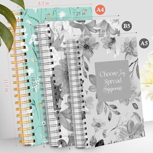 Only Zest 300 Page Large Spiral Journal Notebook Hardcover, Journaling Notebooks Spiral, Large Spiral Notebook, Hardcover Spiral Notebook, Notebooks for Women, Spiral Journal for Women, 10.25" x 7.25"