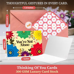 Only Zest 24 PCS Thinking of You Thank You Cards - 5x7 with Envelopes, 34 Stickers Included (Parent)