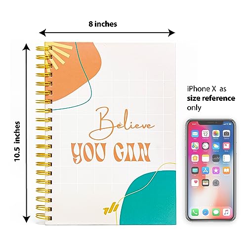 Only Zest Notebooks For Note Taking, College Ruled Spiral Notebooks For Note Taking, Hardcover Spiral Journal Smooth Finish, Spiral Notebook College Ruled 300 Pages 100 GSM Thick Paper (10.5" X 8”)